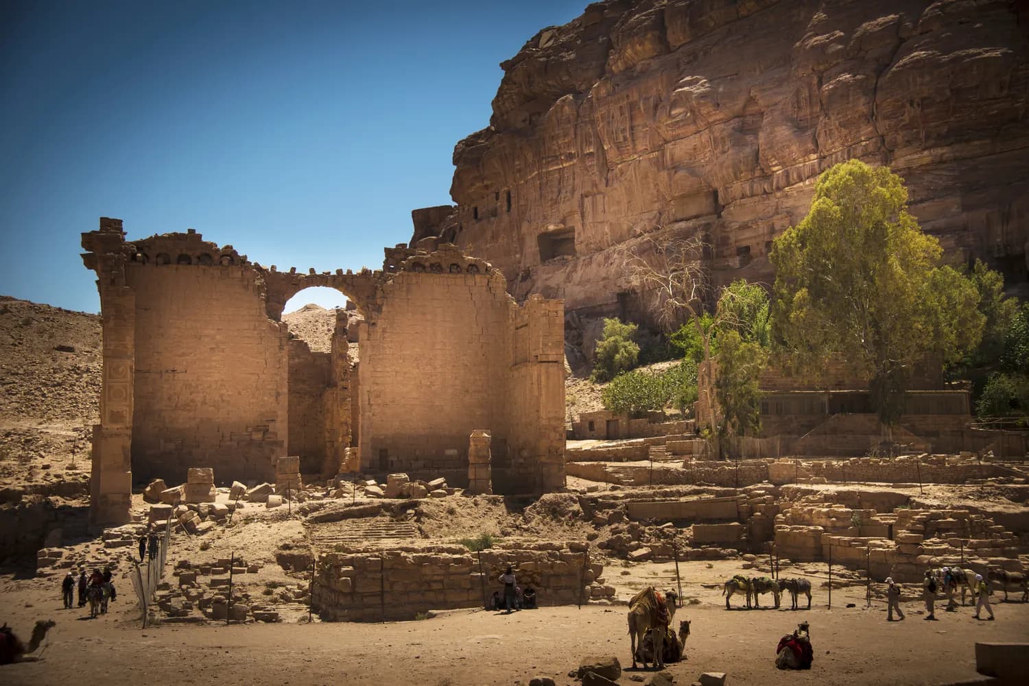 Petra archaeological landscape near Wadi Musa, Jordan
